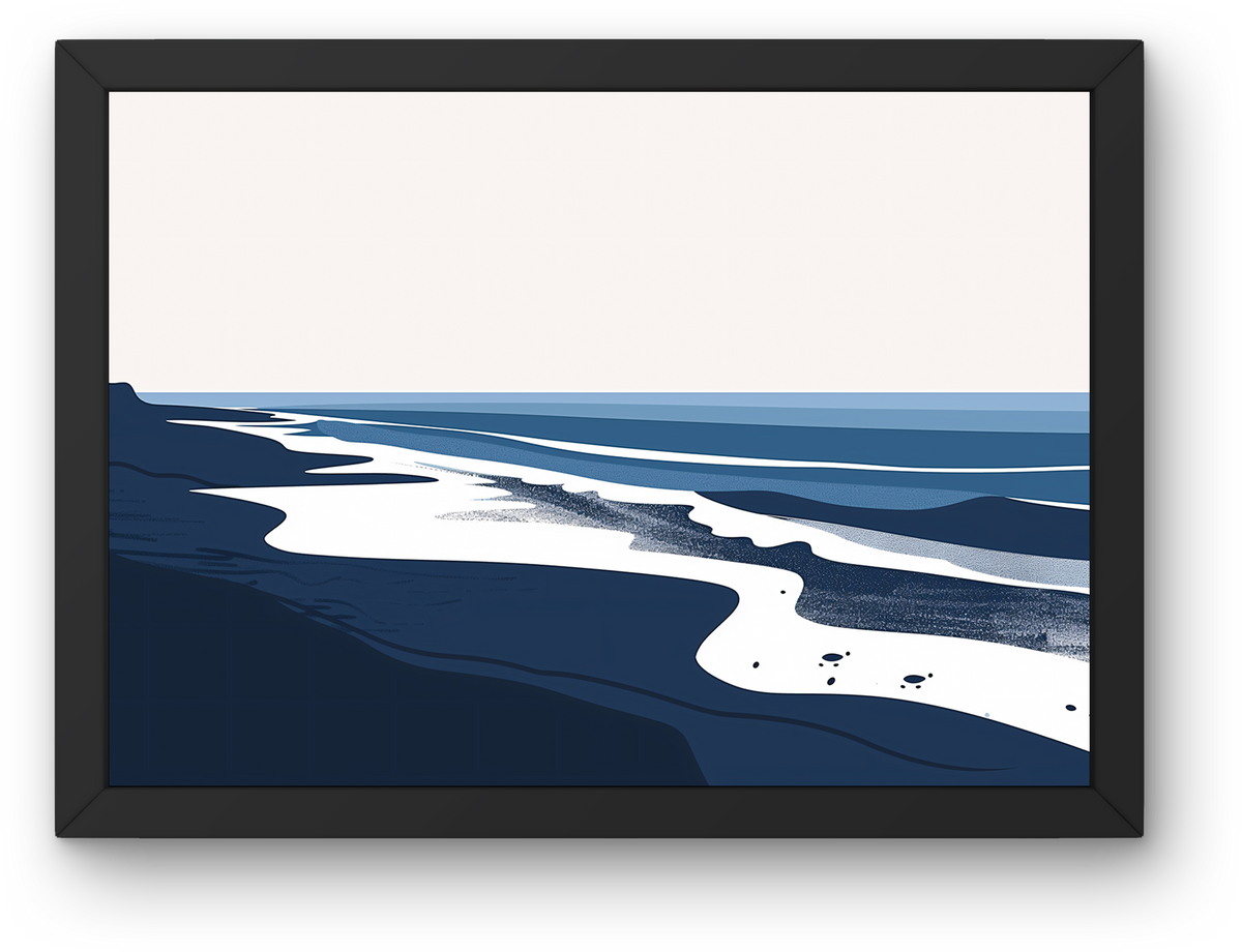 Navy Ocean Shore