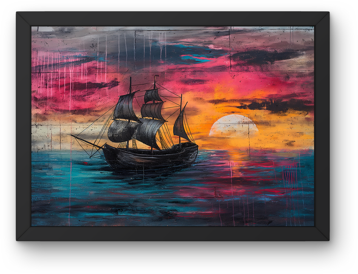 Pirate Ship Sunset