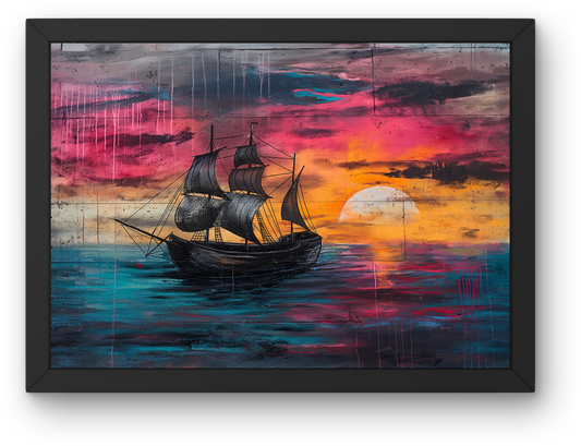 Pirate Ship Sunset