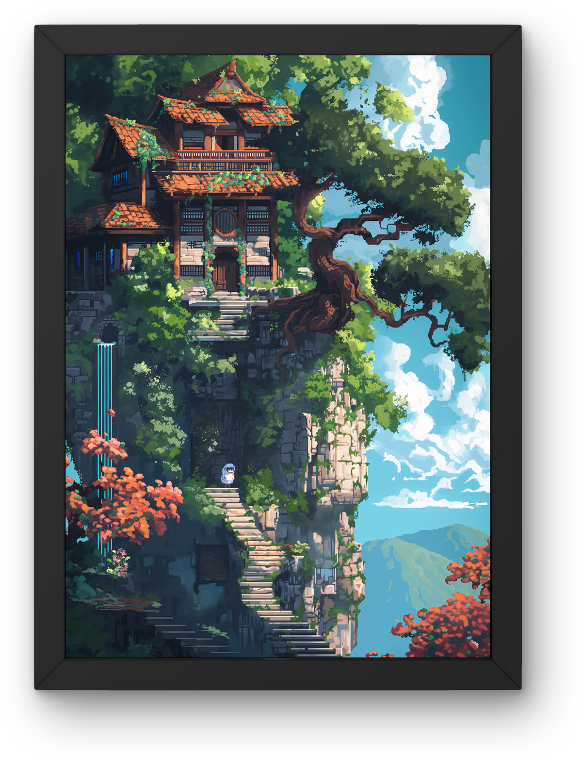 Pixel Cliff Temple