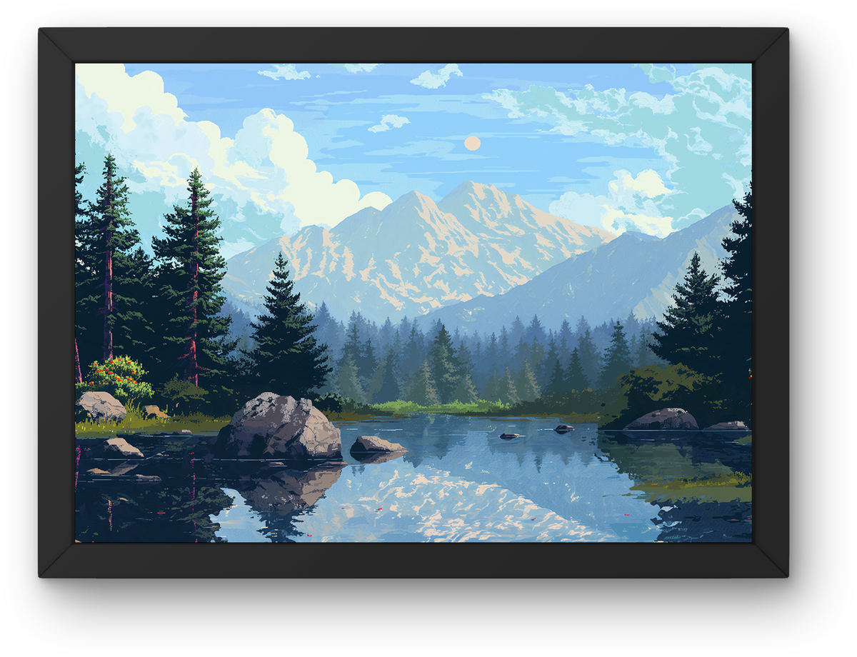 Pixel Mountain Lake