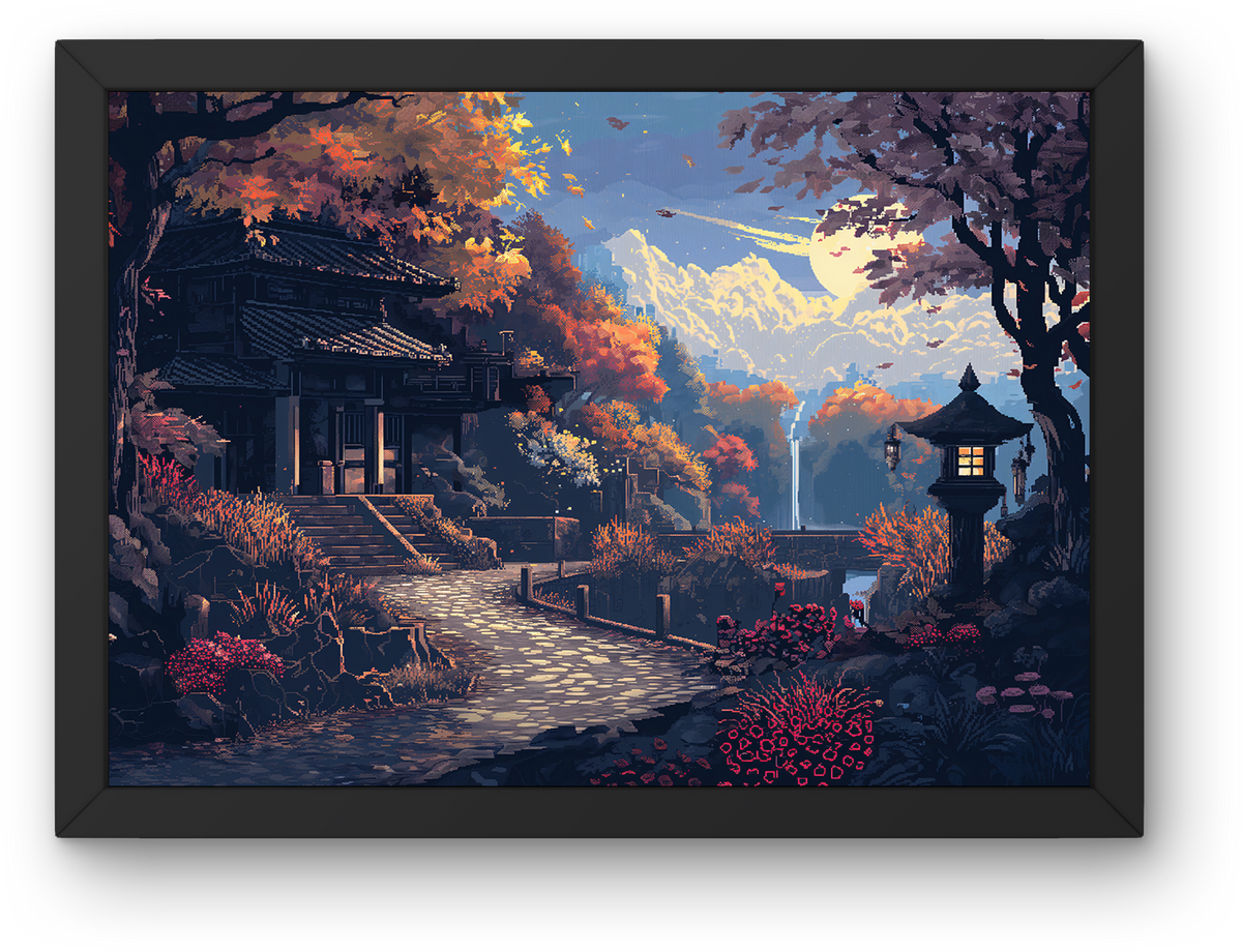 Pixel Autumn Shrine Path